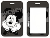 ID Card Badge Holder - Mickey & Friends - Mickey Mouse Leaning On "Mickey" Text