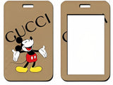 ID Card Badge Holder - Mickey & Friends - Mickey Mouse On Gucci Monogram Brown (Style 4)