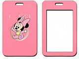 ID Card Badge Holder - Mickey & Friends - Baby Minnie Mouse On Pink Gucci Background