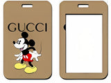 ID Card Badge Holder - Mickey & Friends - Mickey Mouse On Gucci Monogram Brown (Style 5)