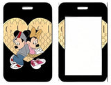 ID Card Badge Holder - Mickey & Friends - Mickey & Minnie On Gucci Monogram Heart