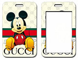 ID Card Badge Holder - Mickey & Friends - Mickey Mouse On Gucci Monogram Beige