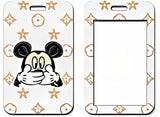 ID Card Badge Holder - Mickey & Friends - Mickey Mouse Covering Mouth Louis Vuitton Style