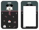 ID Card Badge Holder - Mickey & Friends - Mickey Mouse Covering Eyes Dark Grey