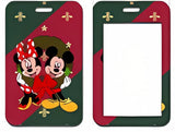 ID Card Badge Holder - Mickey & Friends - Mickey And Minnie In Christmas Wreath