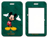 ID Card Badge Holder - Mickey & Friends - Mickey Mouse On Louis Vuitton Monogram Green