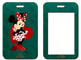 ID Card Badge Holder - Mickey & Friends - Minnie Mouse Red Heart Green