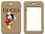 ID Card Badge Holder - Mickey & Friends - Mickey Mouse On Gucci Monogram Brown (Style 6)