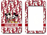 ID Card Badge Holder - Mickey & Friends - Mickey And Minnie On Dior Oblique Red