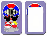 ID Card Badge Holder - Mickey & Friends - Mickey And Minnie Sitting Together With Gucci Logo