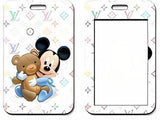 ID Card Badge Holder - Mickey & Friends - Mickey Mouse Hugging Teddy Bear Louis Vuitton