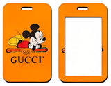 ID Card Badge Holder - Mickey & Friends - Mickey Mouse Crawling On Gucci Logo