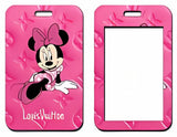 ID Card Badge Holder - Mickey & Friends - Minnie Mouse On Louis Vuitton Pink