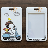 ID Card Badge Holder - Peanuts - Snoopy And Woodstock Riding Scooter