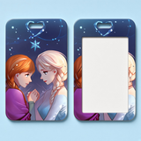 ID Card Badge Holder - Frozen - Anna And Elsa Holding Hands Under Stars