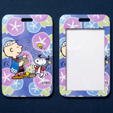 ID Card Badge Holder - Peanuts - Charlie Brown And Snoopy With Morning Glories