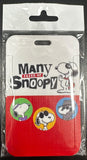 ID Card Badge Holder - Peanuts - Many Faces Of Snoopy Red Card - foto real del paquete