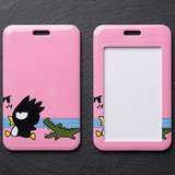 ID Card Badge Holder - Sanrio - Badtz-Maru And Croco On Pink