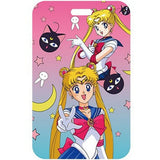 ID Card Badge Holder - Sailor Moon - Sailor Moon And Luna On Pink Sky