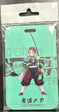 ID Card Badge Holder - Demon Slayer - Tanjiro Kamado With Sword On Teal - foto real del paquete