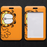 ID Card Badge Holder - Garfield - Garfield's Face On Orange Background