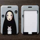 ID Card Badge Holder - Spirited Away - No-Face With Soot Sprites And Boh Mouse