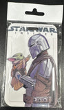 ID Card Badge Holder - Star Wars - The Mandalorian Holding Grogu Comic Art - foto real del paquete