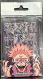 ID Card Badge Holder - Jujutsu Kaisen - Ryomen Sukuna With Red Eyes And Black Text - foto real del paquete
