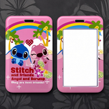 ID Card Badge Holder - Lilo & Stitch - Stitch And Angel With Rainbow And Palm Trees