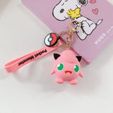 3D PVC Figure Keychain - Pokémon - Jigglypuff With A Pokeball Charm