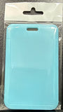 ID Card Badge Holder - Solid Cyan - foto real del paquete