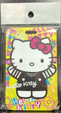 ID Card Badge Holder - Sanrio - Hello Kitty In Black Outfit On Yellow Graffiti - foto real del paquete