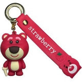 3D PVC Figure Keychain - Toy Story - Lotso Bear With Strawberry Strap
