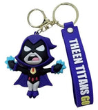 3D PVC Figure Keychain - Teen Titans Go! - Raven Figure With Purple Strap