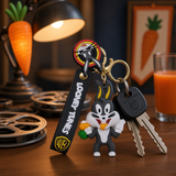 3D PVC Figure Keychain - Looney Tunes - Bugs Bunny With Carrot Figure