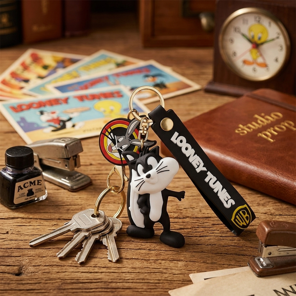 3D PVC Figure Keychain - Looney Tunes - Sylvester The Cat Figure