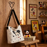 Backpack Purse - Disney - Mickey Mouse White Messenger Tote Bag