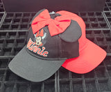Hat - Disney - Minnie Mouse Black Bow Ears Cap + Red Cap (2 Pack)
