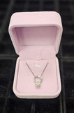 Hello Kitty Zircon Sterling Silver Necklace - real photo