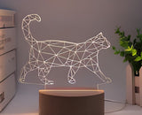 3D LED Night Light - Walking Cat
