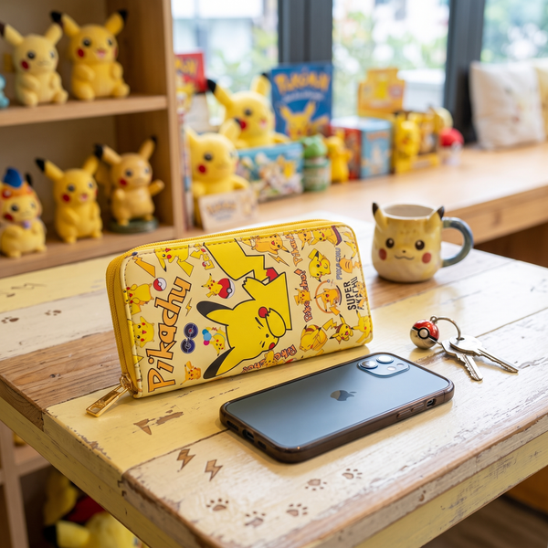 Long Wallet - Pokémon - Pikachu Multiple Poses Yellow