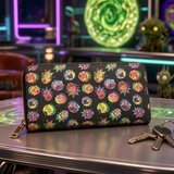 Long Wallet - Rick and Morty - Colorful Rick and Morty Faces Tie-Dye