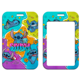 ID Card Badge Holder - Lilo & Stitch (Disney) - Stitch Poses Colorful Block Collage