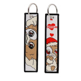 Embroidery Keychain - Gremlins - Gizmo (Hearts)