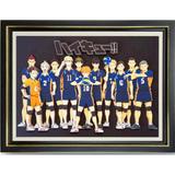 3D Light Frame - Haikyuu - Volleyball Team Lineup In Jerseys Under Logo