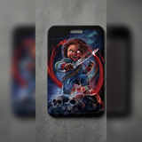 ID Card Badge Holder - Horror - Chucky doll with knife