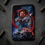 ID Card Badge Holder - Horror - Chucky doll with knife