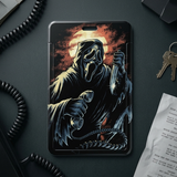 ID Card Badge Holder - Scream - Ghostface holding knife and phone