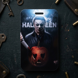 ID Card Badge Holder - Halloween - Michael Myers with pumpkin