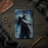 ID Card Badge Holder - Halloween - Michael Myers holding knife